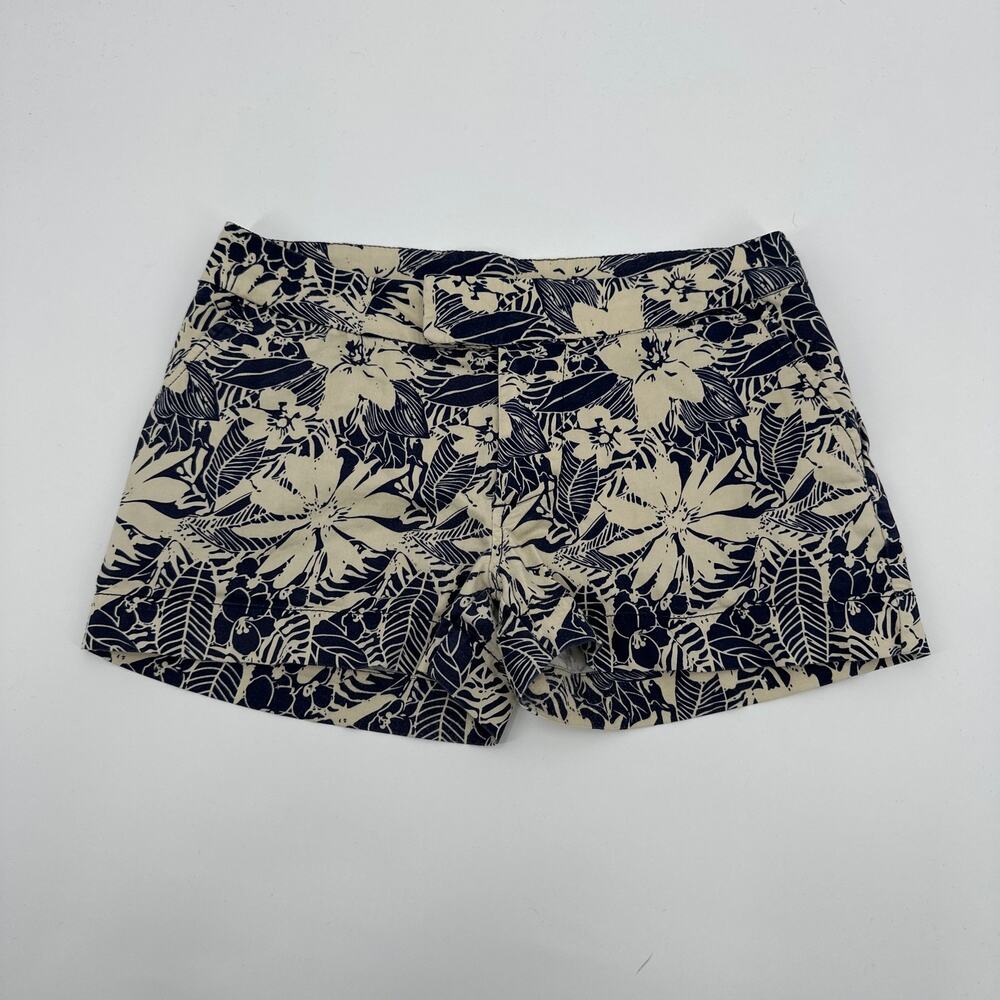 Kavu Blue Floral Cotton Shorts 3" inseam Size 2